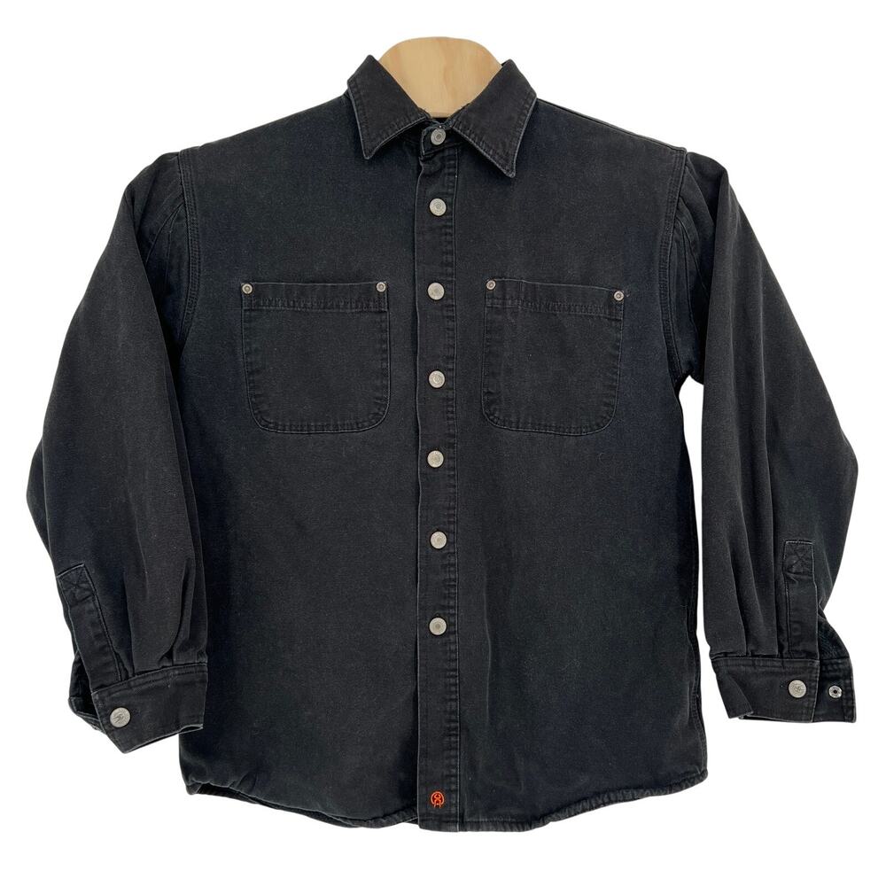 JESSE JAMES Mens Industrial Workwear‎ Black Denim Jacket With Lining Medium